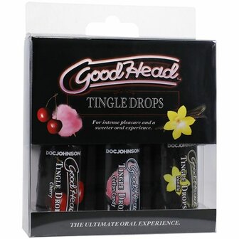 Doc Johnson - GoodHead Tingle Drops 3 smaken - 29 ml