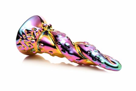 Creature Cocks - Betoverende Regenboog Glazen Dildo - Geel &amp; Roze