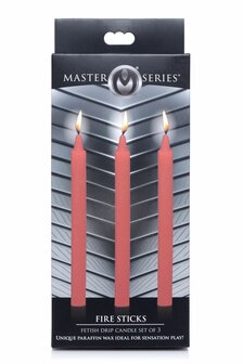 XR Brands - Fire Sticks Fetish Drip Kaarsen - Rood