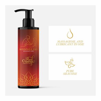 BodyGliss - Massage Olie En Glijmiddel in 1 Rode Sinaasappel - 150 ml