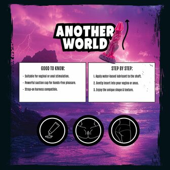 Mythical Mates - Another World Dildo Roze &amp; Paars - 22.4 cm