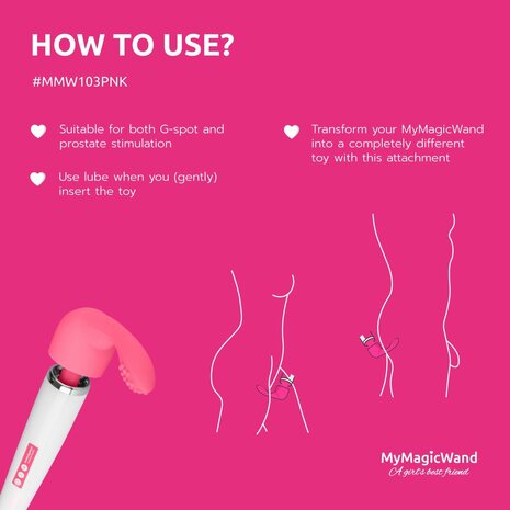 MyMagicWand G-Spot/Prostaat Opzetstuk - Roze