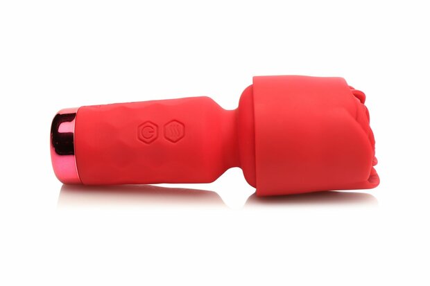BLOOMGASM - Pleasure Rose Mini Wand Vibrator - Rood