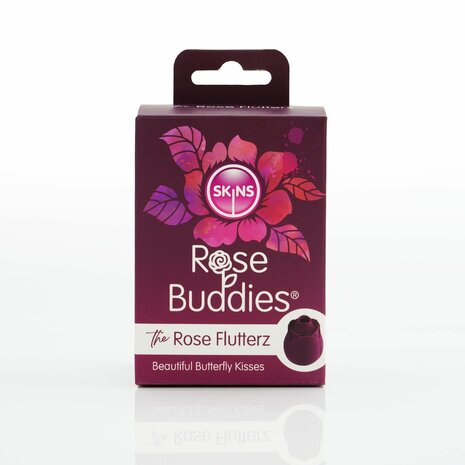 Skins Rose Buddies - The Rose Flutterz Vibrator - Wijnrood