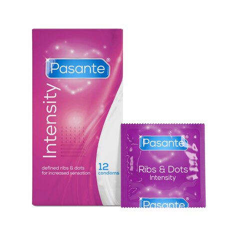 Pasante &ndash; Ribs & Dots Condooms &ndash; 12 stuks