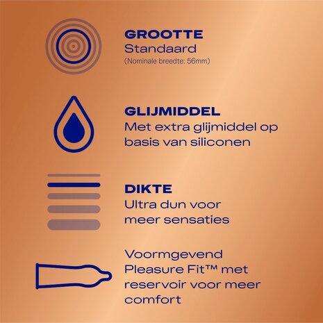 Durex - Condooms Nude Extra Glijmiddel - 10 stuks